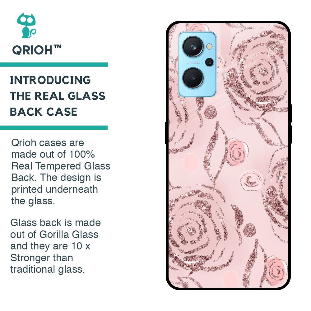 Shimmer Roses Glass case for Realme 9i