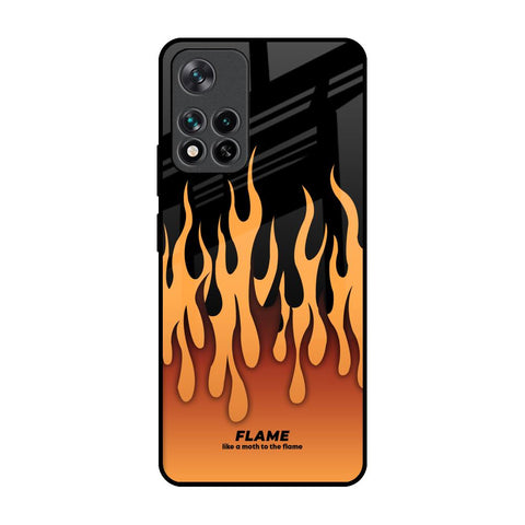 Fire Flame Mi 11i Glass Back Cover Online