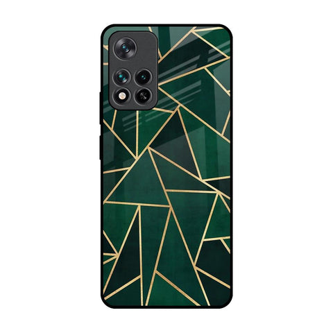 Abstract Green Mi 11i Glass Back Cover Online