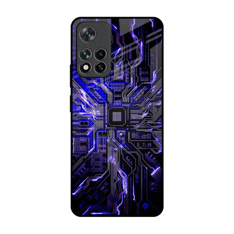Techno Color Pattern Mi 11i Glass Back Cover Online