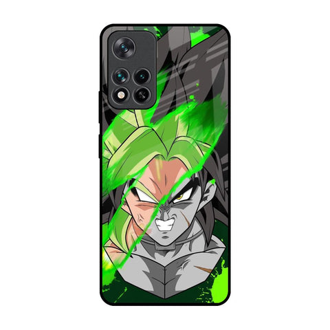 Anime Green Splash Mi 11i Glass Back Cover Online