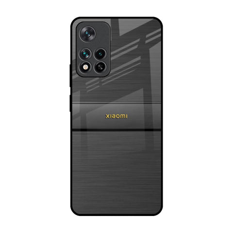 Grey Metallic Glass Mi 11i Glass Back Cover Online