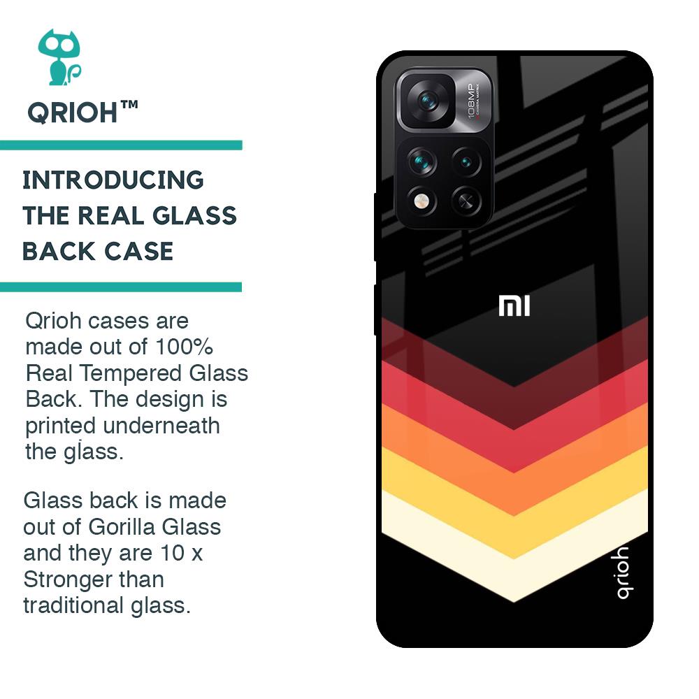 Abstract Arrow Pattern Glass Case For Mi 11i