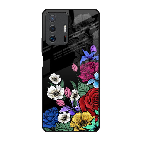 Rose Flower Bunch Art Mi 11T Pro 5G Glass Back Cover Online