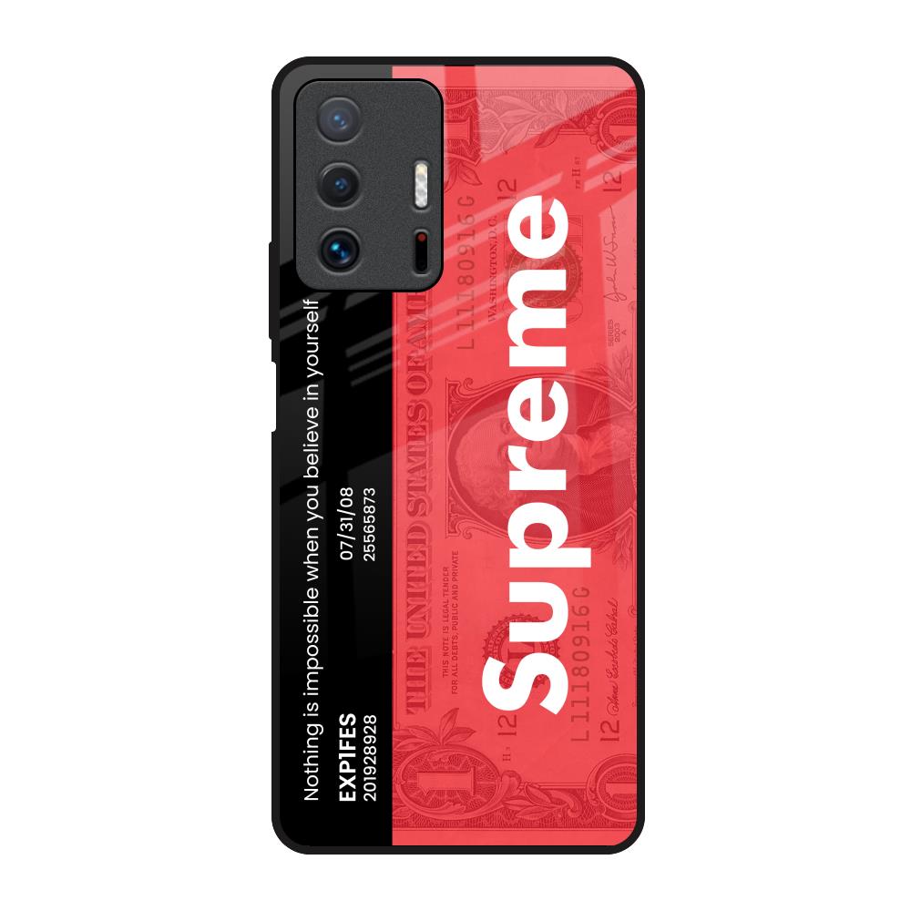 Supreme Ticket Mi 11T Pro 5G Glass Back Cover Online