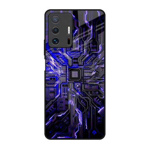 Techno Color Pattern Mi 11T Pro 5G Glass Back Cover Online