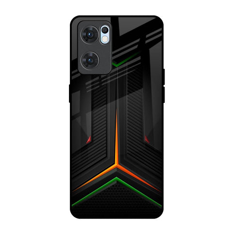 Modern Ultra Chevron Oppo Reno7 5G Glass Back Cover Online