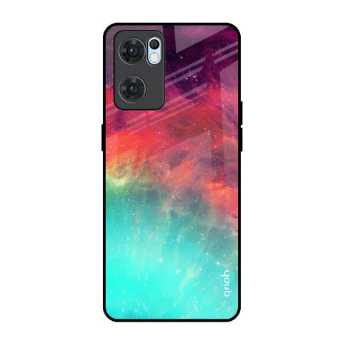 Colorful Aura Oppo Reno7 5G Glass Back Cover Online