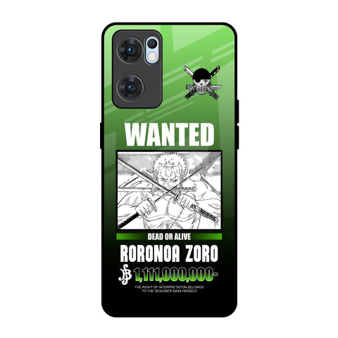 Zoro Wanted Oppo Reno7 5G Glass Back Cover Online