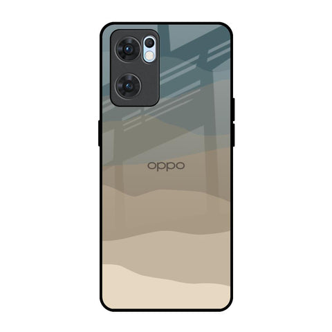 Abstract Mountain Pattern Oppo Reno7 5G Glass Back Cover Online