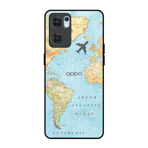 Fly Around The World Oppo Reno7 5G Glass Back Cover Online