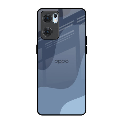 Navy Blue Ombre Oppo Reno7 5G Glass Back Cover Online