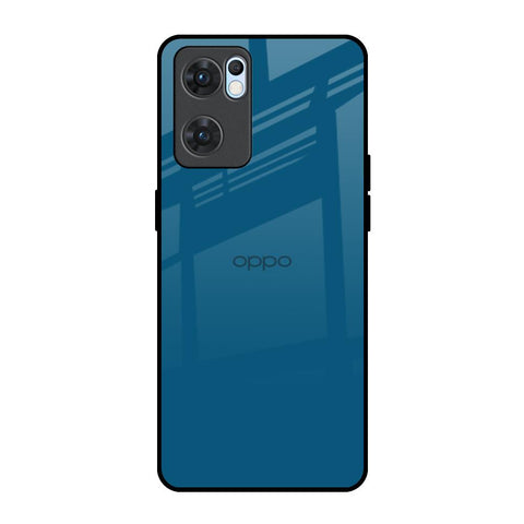 Cobalt Blue Oppo Reno7 5G Glass Back Cover Online