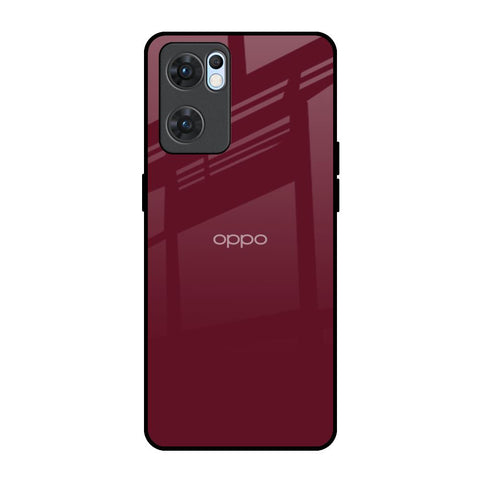 Classic Burgundy Oppo Reno7 5G Glass Back Cover Online