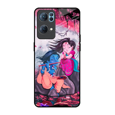 Radha Krishna Art Oppo Reno7 Pro 5G Glass Back Cover Online