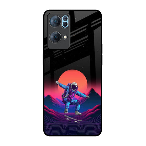 Retro Astronaut Oppo Reno7 Pro 5G Glass Back Cover Online