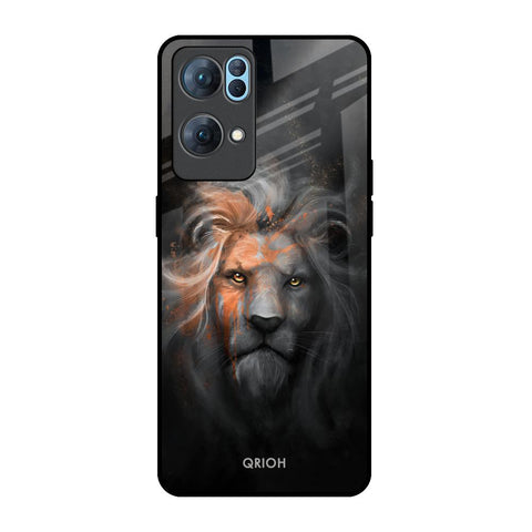 Devil Lion Oppo Reno7 Pro 5G Glass Back Cover Online