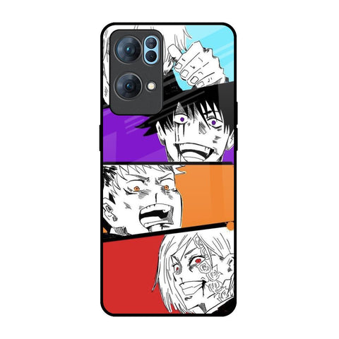 Anime Sketch Oppo Reno7 Pro 5G Glass Back Cover Online