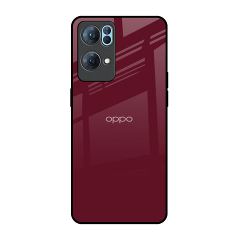 Classic Burgundy Oppo Reno7 Pro 5G Glass Back Cover Online