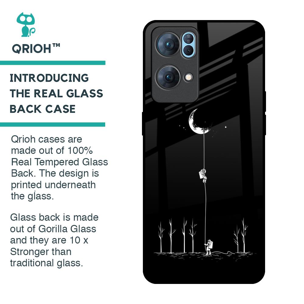 Catch the Moon Glass Case for Oppo Reno7 Pro 5G