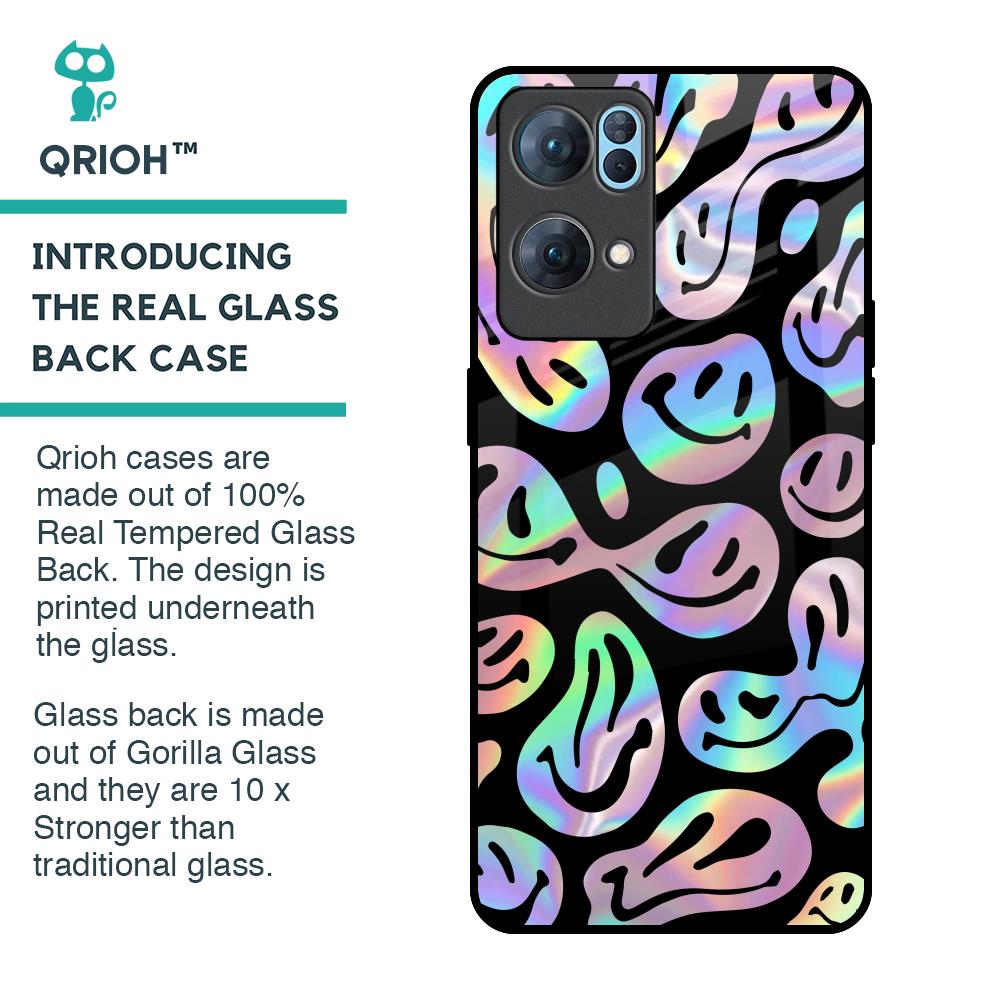 Acid Smile Glass Case for Oppo Reno7 Pro 5G