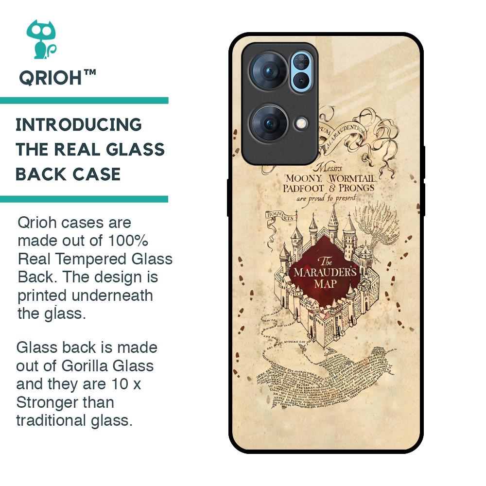 Magical Map Glass Case for Oppo Reno7 Pro 5G