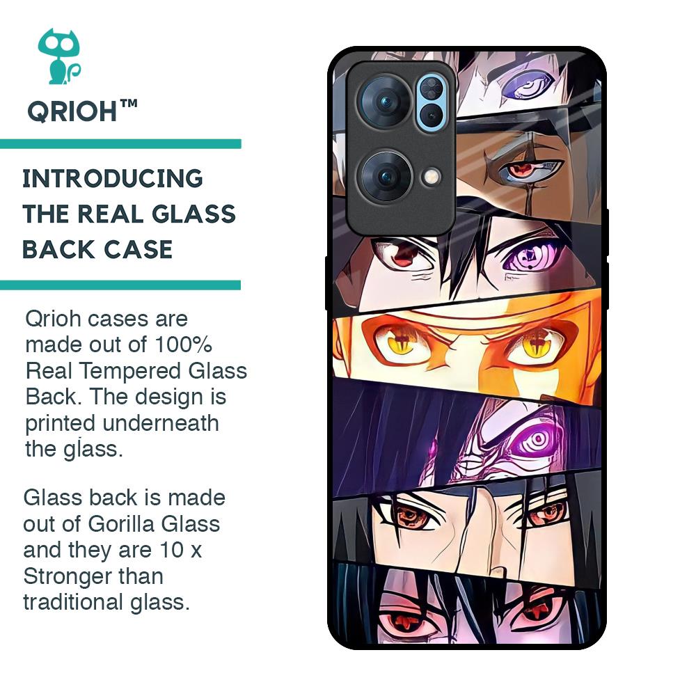 Anime Eyes Glass Case for Oppo Reno7 Pro 5G