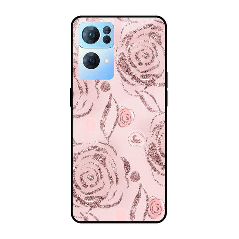 Shimmer Roses Oppo Reno7 Pro 5G Glass Cases & Covers Online