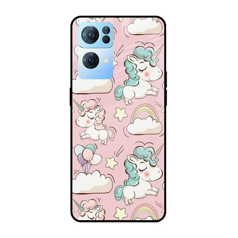 Balloon Unicorn Oppo Reno7 Pro 5G Glass Cases & Covers Online