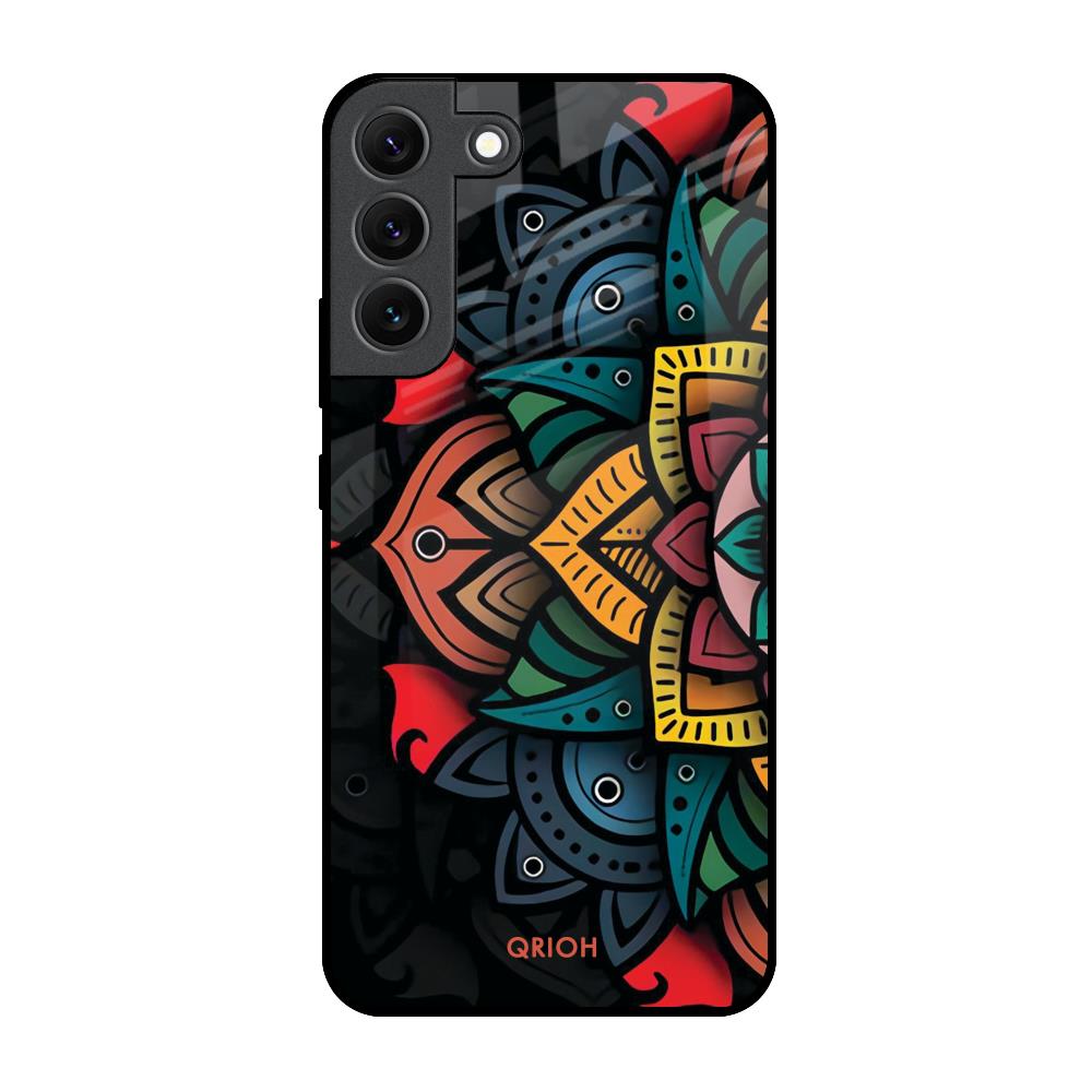 Retro Gorgeous Flower Samsung Galaxy S22 5G Glass Back Cover Online