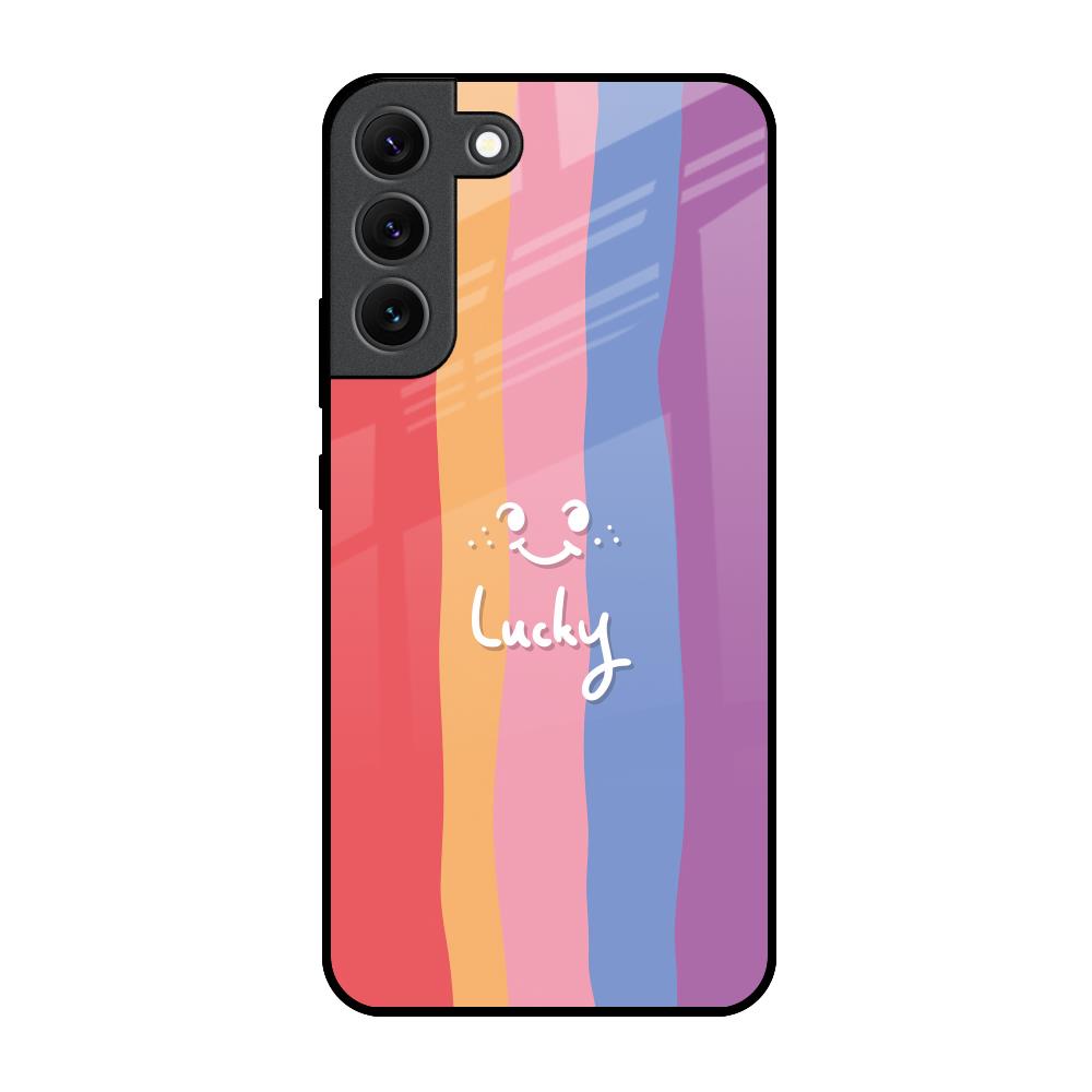 Lucky Abstract Samsung Galaxy S22 5G Glass Back Cover Online