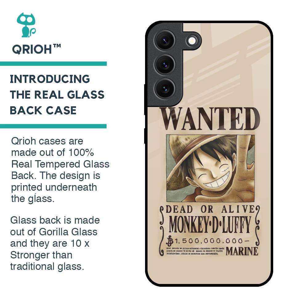 Luffy Wanted Glass Case for Samsung Galaxy S22 5G