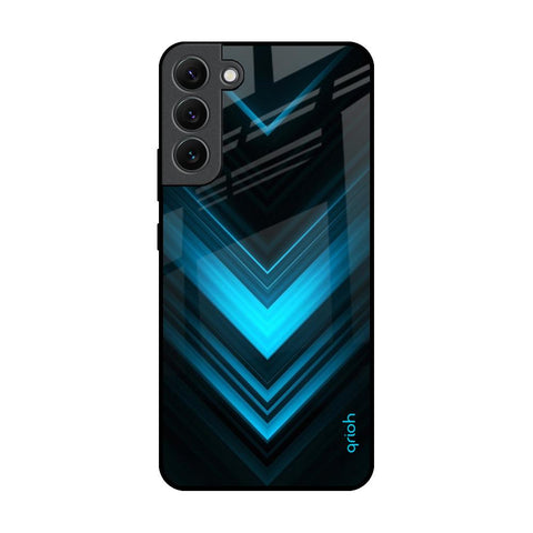 Vertical Blue Arrow Samsung Galaxy S22 Plus 5G Glass Back Cover Online