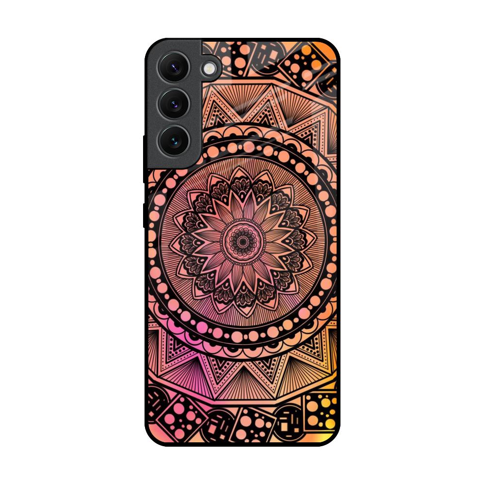 Floral Mandala Samsung Galaxy S22 Plus 5G Glass Back Cover Online