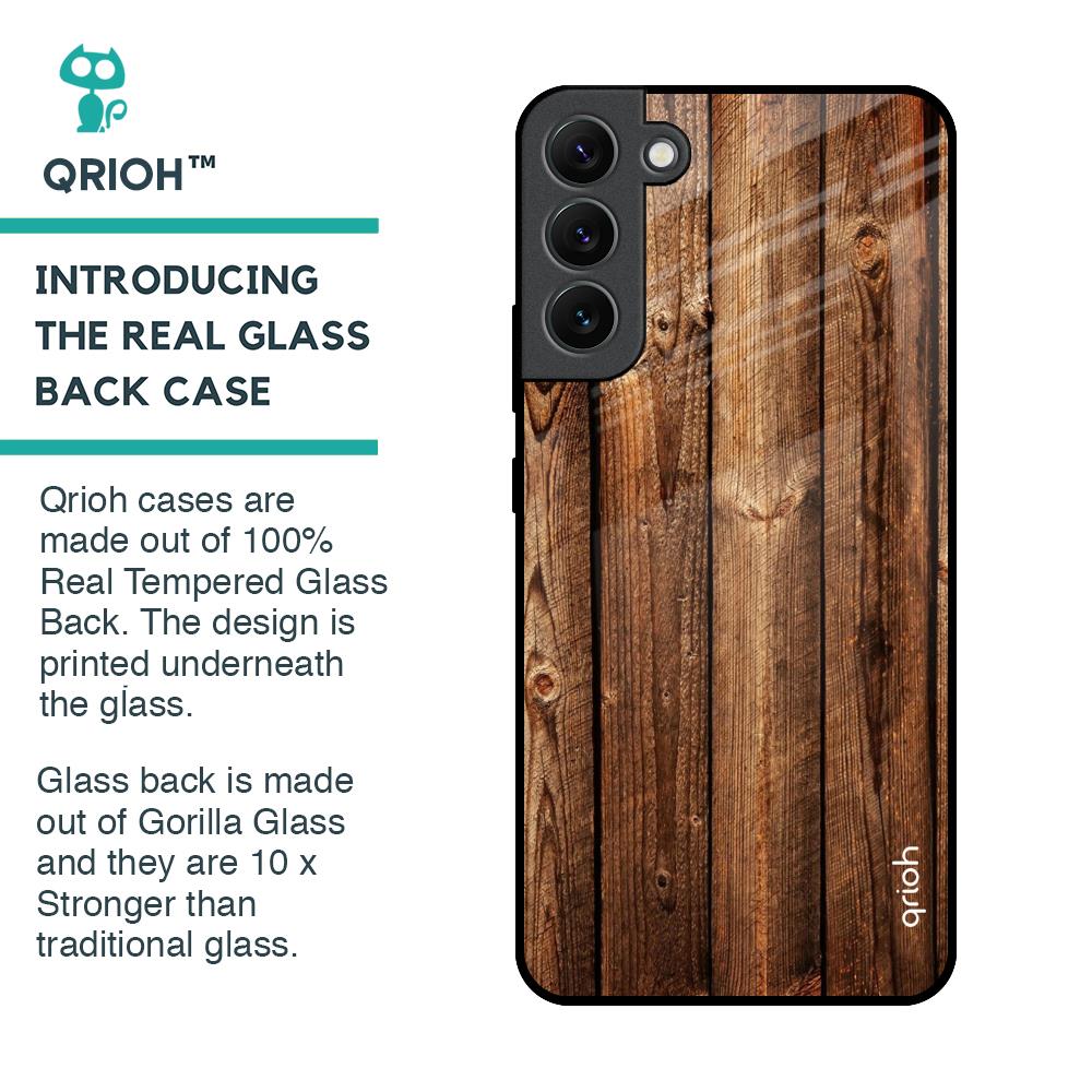 Timber Printed Glass Case for Samsung Galaxy S22 Plus 5G