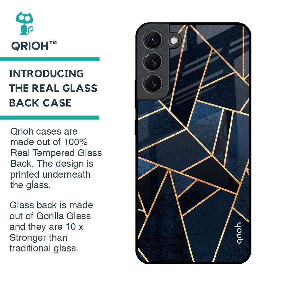 Abstract Tiles Glass Case for Samsung Galaxy S22 Plus 5G