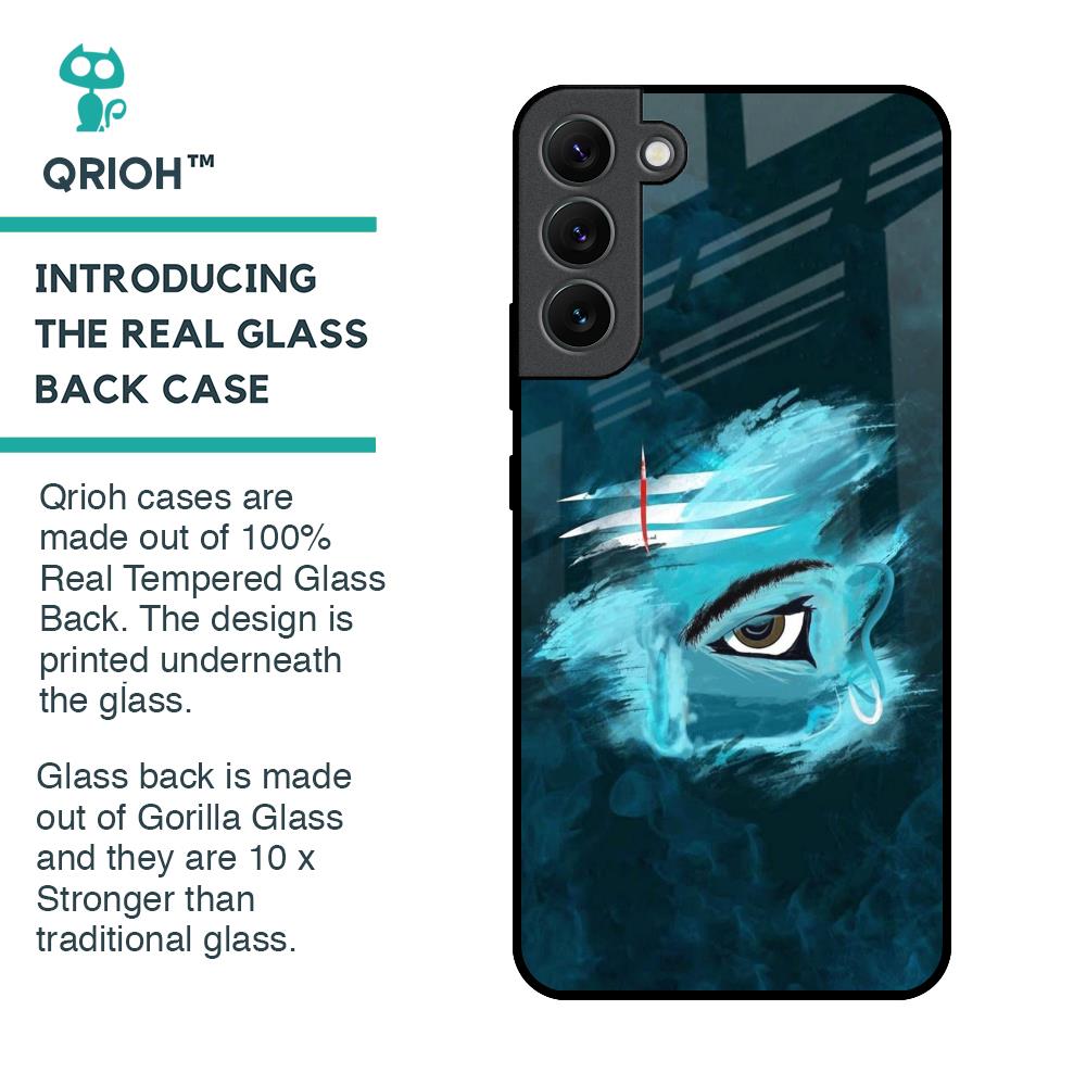 Power Of Trinetra Glass Case For Samsung Galaxy S22 Plus 5G