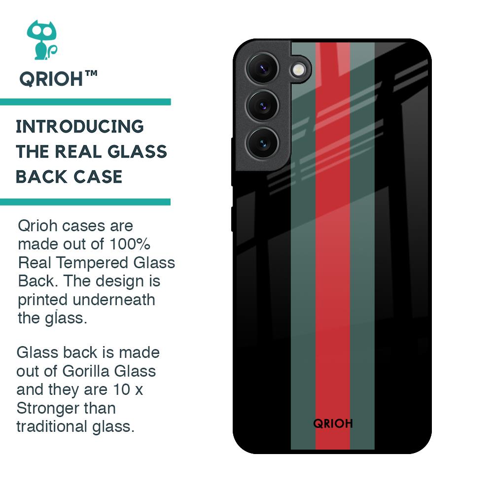 Vertical Stripes Glass Case for Samsung Galaxy S22 Plus 5G