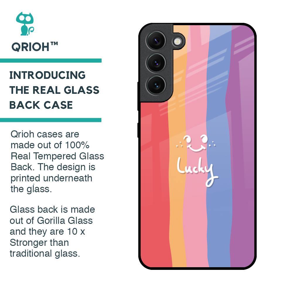 Lucky Abstract Glass Case for Samsung Galaxy S22 Plus 5G