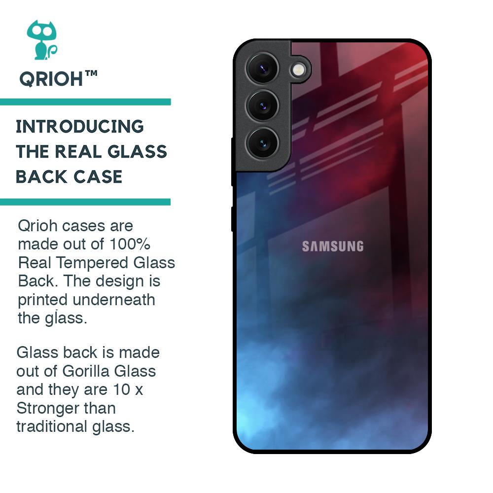 Smokey Watercolor Glass Case for Samsung Galaxy S22 Plus 5G
