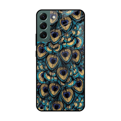 Peacock Feathers Samsung Galaxy S22 Plus 5G Glass Cases & Covers Online