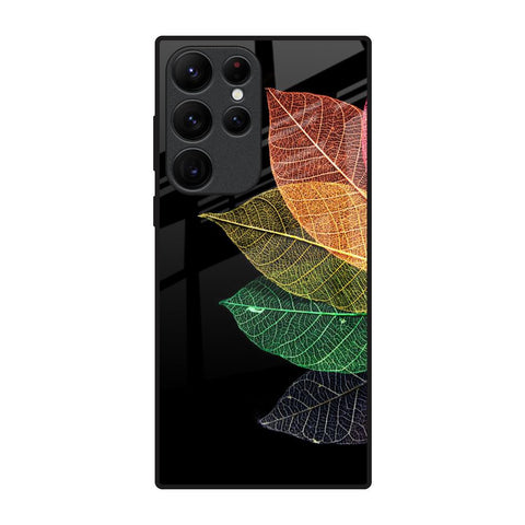 Colorful Leaves Samsung Galaxy S22 Ultra 5G Glass Back Cover Online