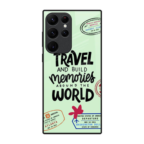 Travel Stamps Samsung Galaxy S22 Ultra 5G Glass Back Cover Online