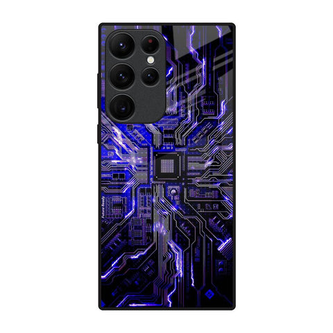 Techno Color Pattern Samsung Galaxy S22 Ultra 5G Glass Back Cover Online