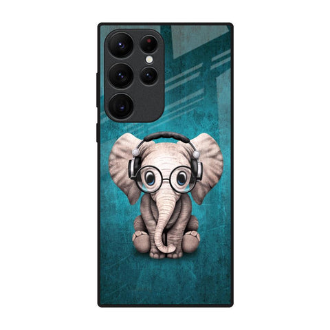 Adorable Baby Elephant Samsung Galaxy S22 Ultra 5G Glass Back Cover Online