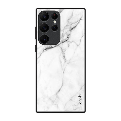 Modern White Marble Samsung Galaxy S22 Ultra 5G Glass Back Cover Online