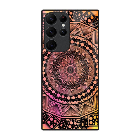 Floral Mandala Samsung Galaxy S22 Ultra 5G Glass Back Cover Online