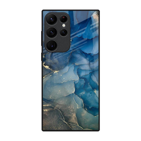 Blue Cool Marble Samsung Galaxy S22 Ultra 5G Glass Back Cover Online
