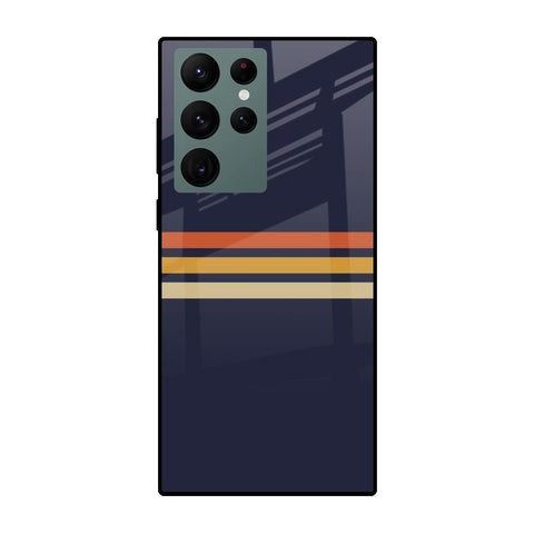Tricolor Stripes Samsung Galaxy S22 Ultra 5G Glass Cases & Covers Online