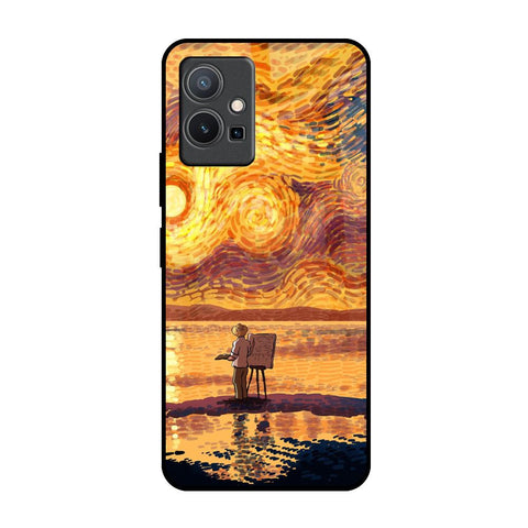 Sunset Vincent Vivo Y75 5G Glass Back Cover Online